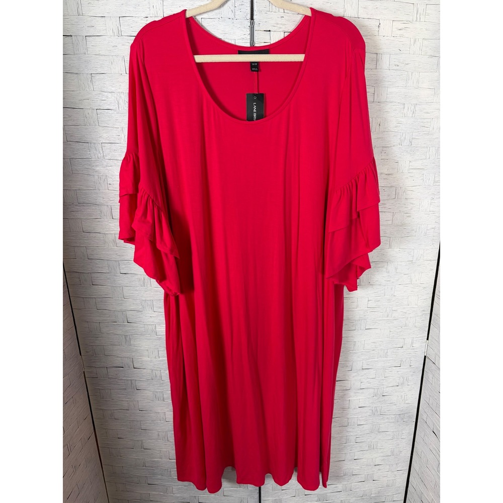 Lane Bryant Womens Dress Ruffle Sleeve Knit summer lightweight Plus Size